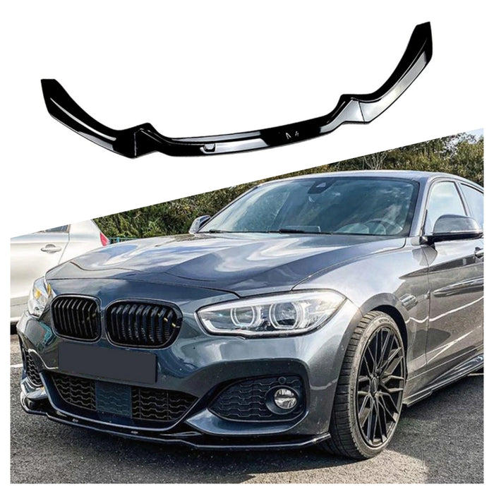 3 Pieces Gloss Black Front Bumper Lip for BMW 1 Series【F20 M140 M135 & 125 120 118 M Sport】【2015-2019】LCI/LCI-2