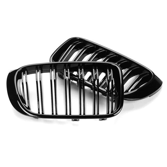 ABS Glossy Black Front Grille for BMW【X3 F25 & X4 F26】【M40i & 20i/20d/30i/30d/30e】LCI 14-17【Twin 】