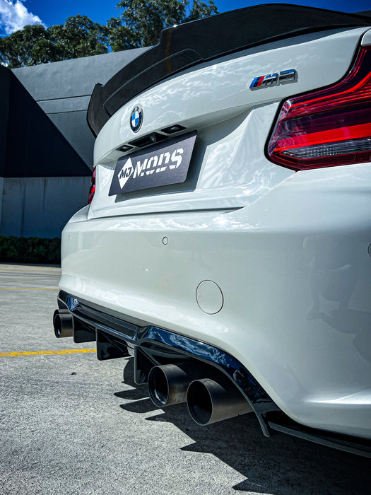 Gloss Black ABS Rear Bumper Diffuser for BMW F87 M2/M2C 【Standard Edition & Competition Edition】【MTC Style】