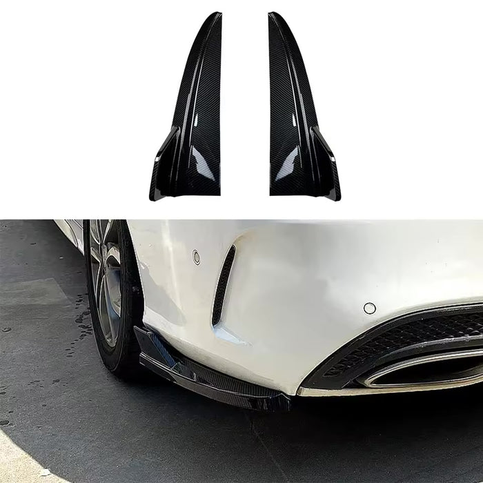 ABS Plastic Gloss Black Rear Bumper Splitter Spats for MERCEDES-BENZ  C CLASS【W205 C205 C63 C43 C250 C200】