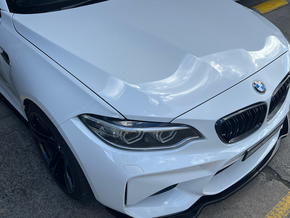 PP Glossy Black HEADLIGHT Eye Lids Eyebrows For BMW【F22 F23 M240i M235i 230i 228i 225i 220i F87 M2 / Competition】2014-2021