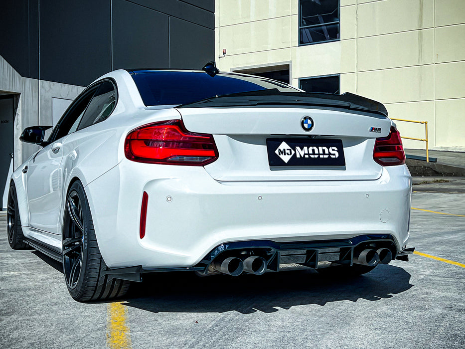 Gloss Black ABS Rear Bumper Diffuser for BMW F87 M2/M2C 【Standard Edition & Competition Edition】【MTC Style】