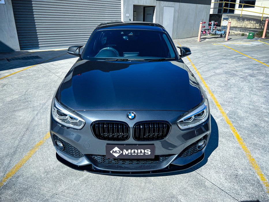 Gloss Black Front Bumper Lip for BMW 1 Series【F20 M140 M135 & 125 120 118 M Sport】【2015-2019】LCI/LCI-2 DMAX Style