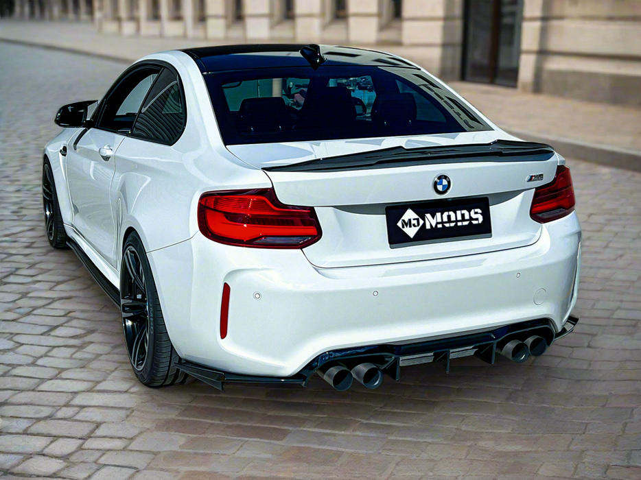 GLOSS BLACK BOOT LIP SPOILER FOR BMW【F22 M240/M235 230/228/225/220 F87/M2】【PSM】