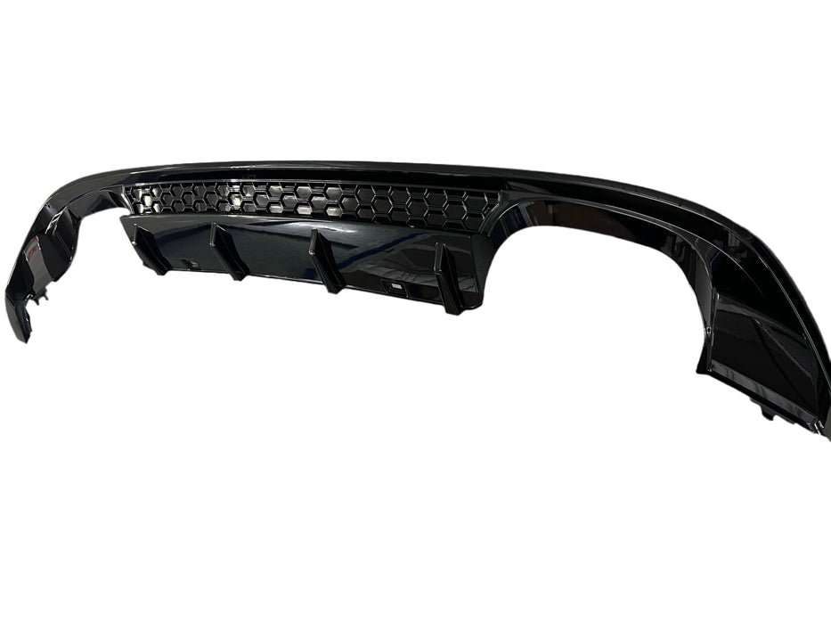 VW Golf R Mark 7.5 Gloss Black Rear Diffuser Factory Style