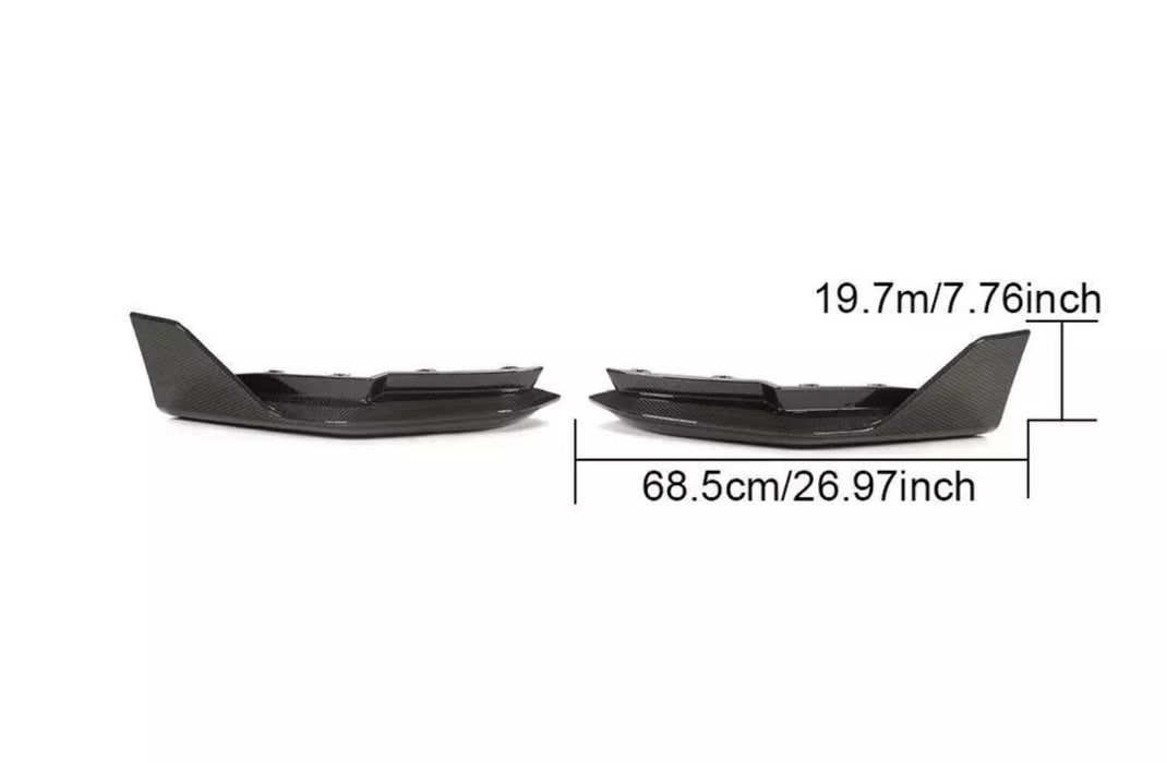 Dry Carbon Fibre Rear Bumper Splitter for BMW【M3 G80 G81】Rear Side