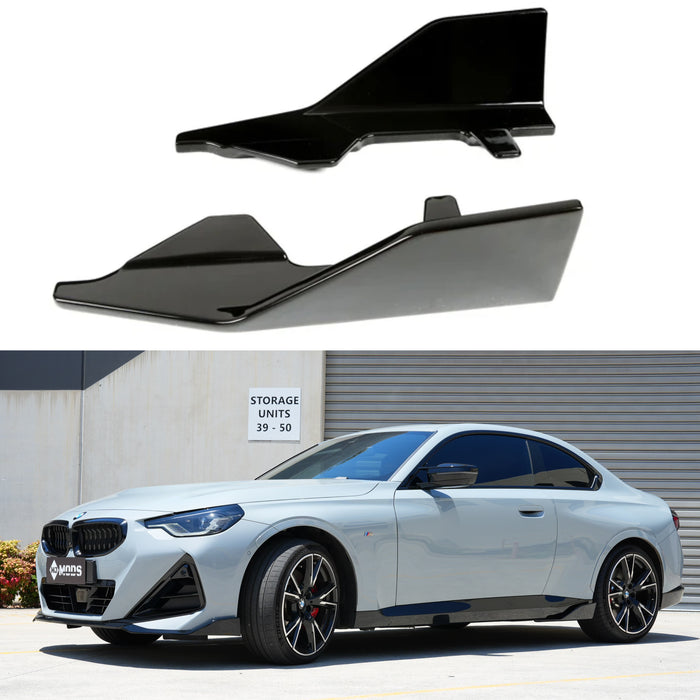 ABS Glossy Black Side Skirt Winglets Fins fit for BMW【G42 Coupe 218i 220i 230i M240i】【MP】