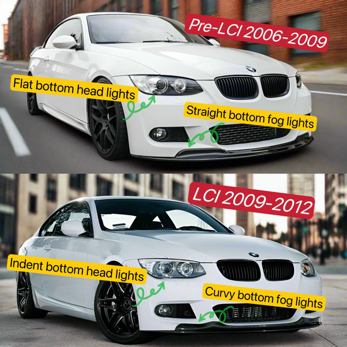 Gloss Black Front Splitter Lip For BMW E92 E93 335 330 325 320 Pre LCI