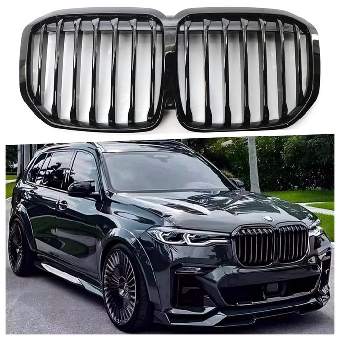 ABS Glossy Black Front Kidney Grilles Fit For BMW【X7 G07 Pre-LCI】2018-2022