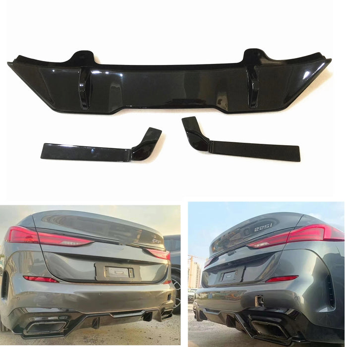 ABS Glossy Black 3 Pieces Rear Diffuser Add-on Kit Fit For BMW 2 Series【F44 M235i】2020+