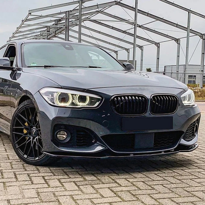 3 Pieces Gloss Black Front Bumper Lip for BMW 1 Series【F20 M140 M135 & 125 120 118 M Sport】【2015-2019】LCI/LCI-2