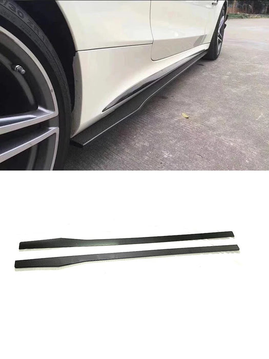 ABS Gloss Black Side Skirt Fit For MERCEDES BENZ【W205/C205/A205/S205】【C200 C250 C300 C43 C63 AMG】2015-2022