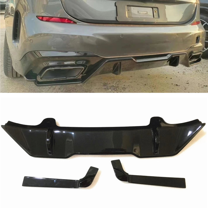 ABS Glossy Black 3 Pieces Rear Diffuser Add-on Kit Fit For BMW 2 Series【F44 M235i】2020+