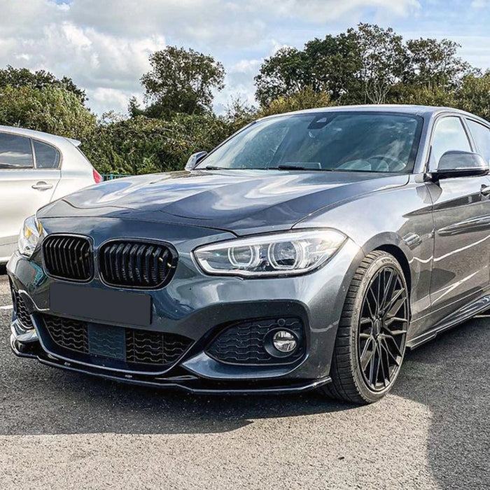 3 Pieces Gloss Black Front Bumper Lip for BMW 1 Series【F20 M140 M135 & 125 120 118 M Sport】【2015-2019】LCI/LCI-2