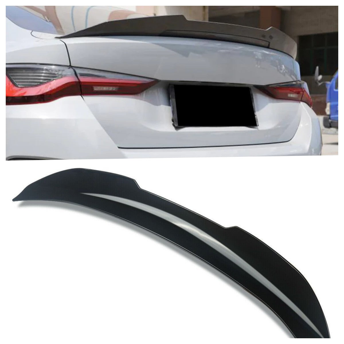 Abs Glossy Black Rear Bumper Spoiler For Bmw 4 Series【g26 Gran Coupe 4 Mj Mods 0654