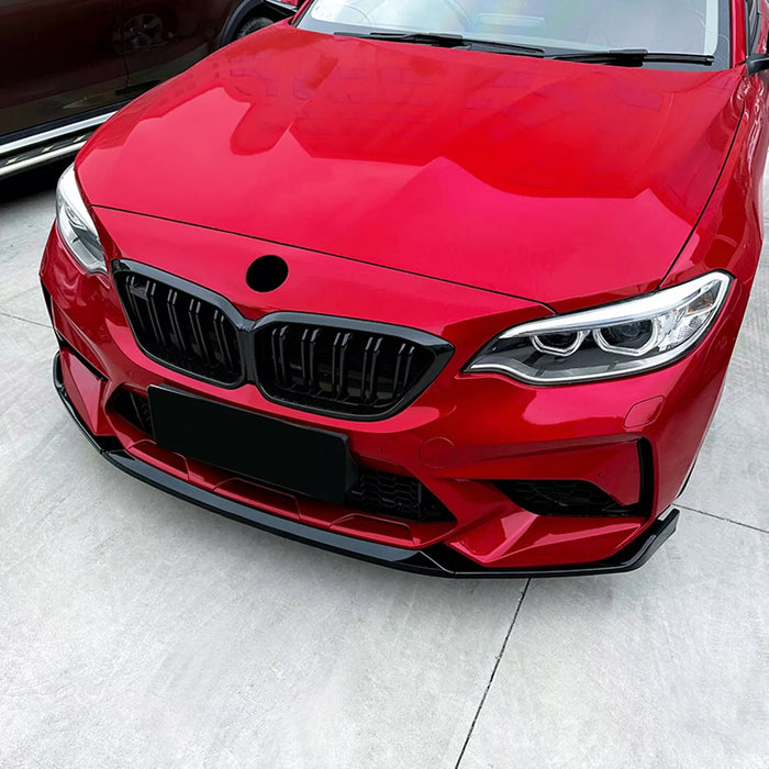 ABS Gloss Black Front Bumper Lip for BMW F87 M2C【Competition Edition】【M2C-MP Style】