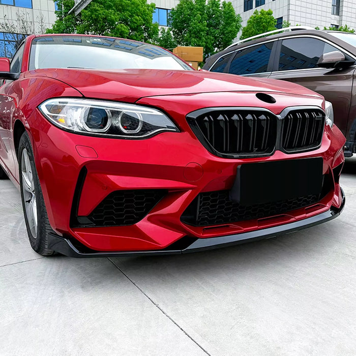 ABS Gloss Black Front Bumper Lip for BMW F87 M2C【Competition Edition】【M2C-MP Style】